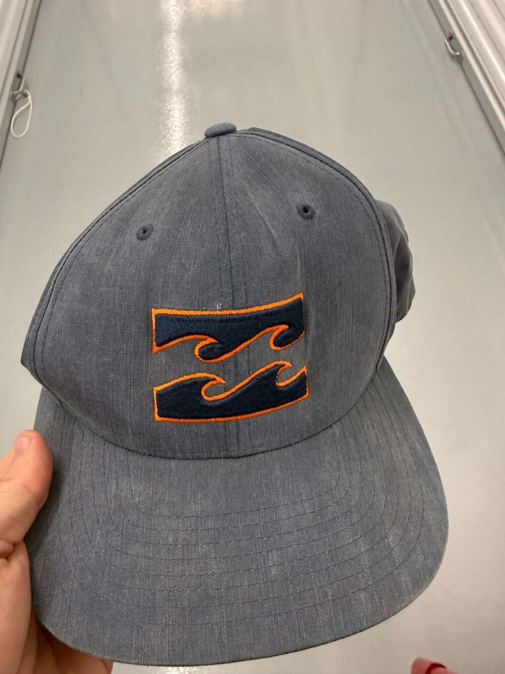 Billabong Wave Logo Snapback Hat Grey Heathered One Size